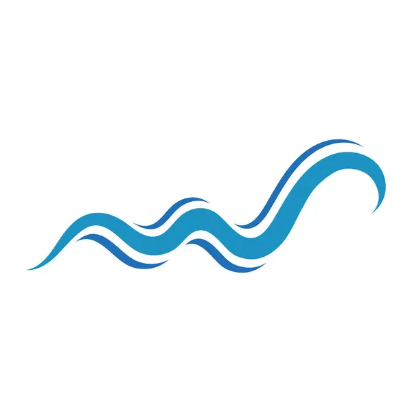 Wave Logo Grafische Symbolen Van Oceaan Stromend Zeewater Gestileerd Voor Stockillustratie