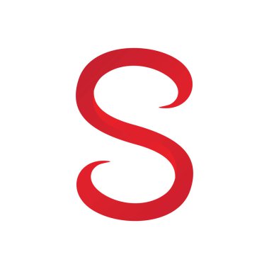 S harfi logo tasarım şablonu elementleri