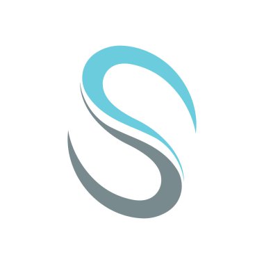 S harfi logo tasarım şablonu elementleri