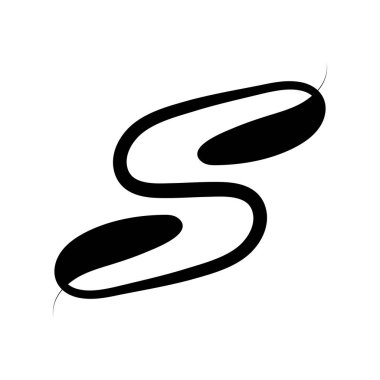 S harfi logo tasarım şablonu elementleri