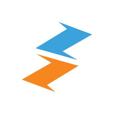 S harfi logo tasarım şablonu elementleri