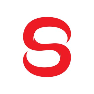 S harfi logo tasarım şablonu elementleri
