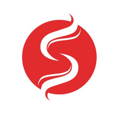 S harfi logo tasarım şablonu elementleri