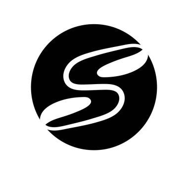 S harfi logo tasarım şablonu elementleri