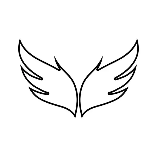 Стилізована Пара Крил Чорно Білому Дизайні Логотипу Ліцензійні Стокові Вектори