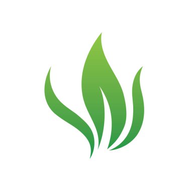 Koleksiyonunu bırakıyor. Yeşil yapraklar düz simge seti. Vektör illüstrasyonu.