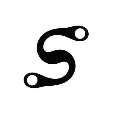 S harfi logo tasarım şablonu elementleri