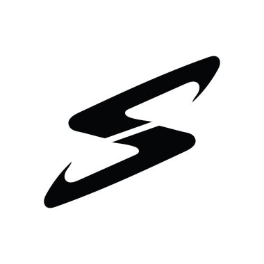 S harfi logo tasarım şablonu elementleri