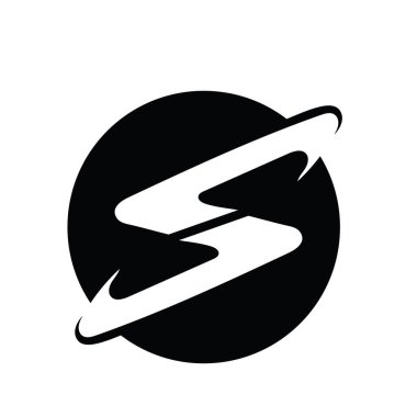 S harfi logo tasarım şablonu elementleri