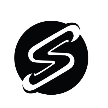 S harfi logo tasarım şablonu elementleri