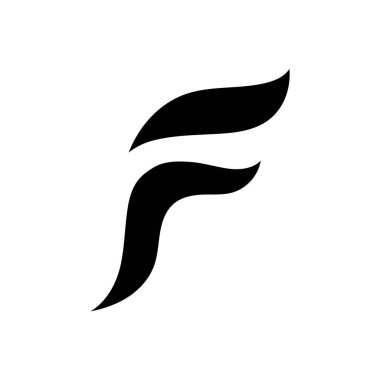 F harfi logo şablonu