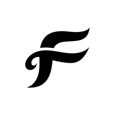 F harfi logo şablonu