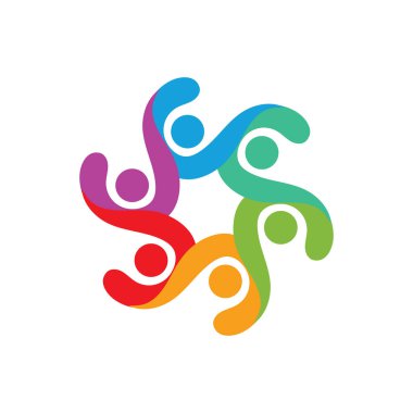 Sosyal Ağ Ekibi Ortakları Arkadaşlar logo tasarım vektörü