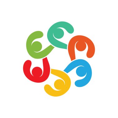 Sosyal Ağ Ekibi Ortakları Arkadaşlar logo tasarım vektörü