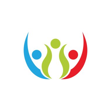 Sosyal Ağ Ekibi Ortakları Arkadaşlar logo tasarım vektörü