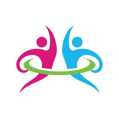 Sosyal Ağ Ekibi Ortakları Arkadaşlar logo tasarım vektörü