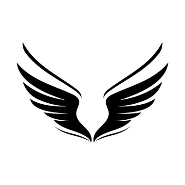 Kanat siyah logo kartal şahini