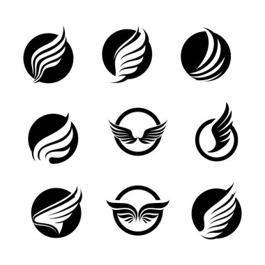 Kanat siyah logo kartal şahini