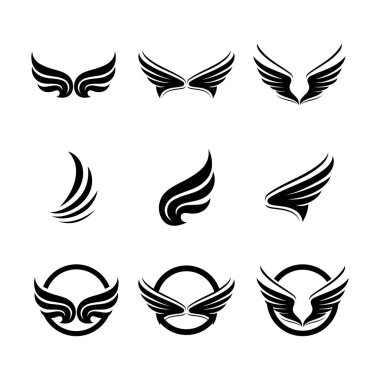 Kanat siyah logo kartal şahini