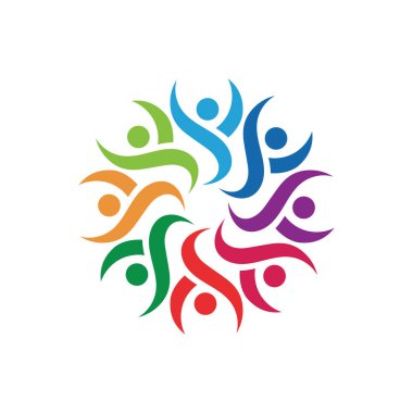 Takım grubu insanları takım logosu
