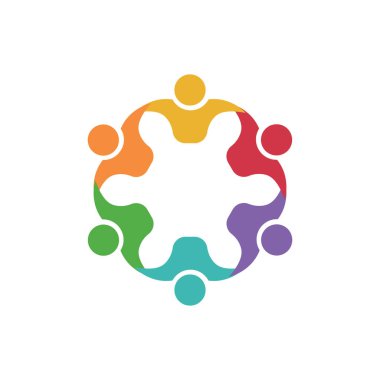 Takım grubu insanları takım logosu