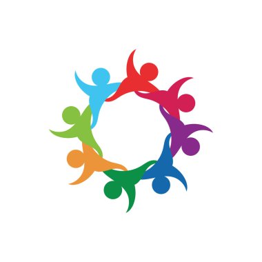 Takım grubu insanları takım logosu