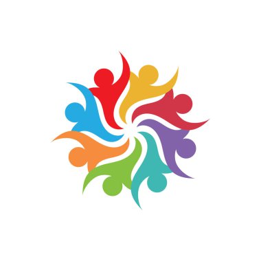 Takım grubu insanları takım logosu