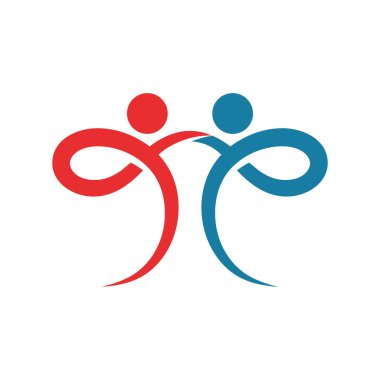 Takım grubu insanları takım logosu