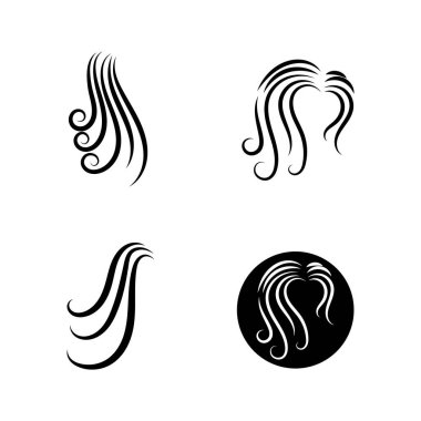 Saç Logosu Vektörü Sanat Simgeleri ve Grafikleri