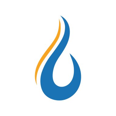 Su ve yangın logosu sembolü