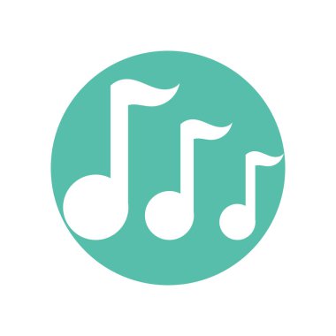 Müzik not simgesini logo vektör