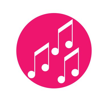 Müzik not simgesini logo vektör