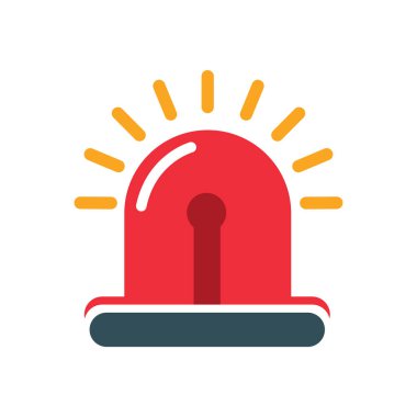kırmızı siren simgesi logosu simgesi