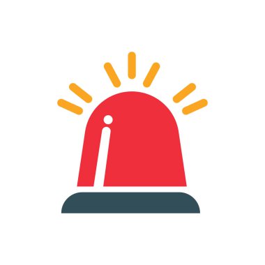 kırmızı siren simgesi logosu simgesi