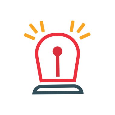 kırmızı siren simgesi logosu simgesi