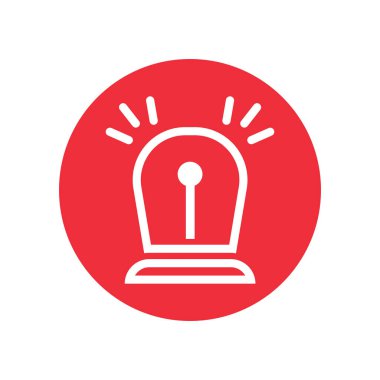 kırmızı siren simgesi logosu simgesi