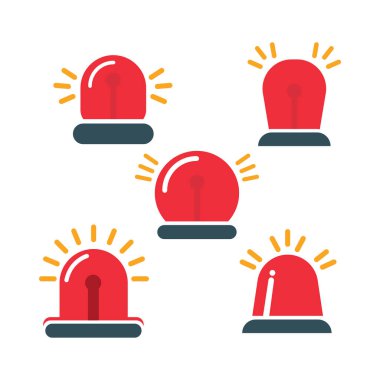 kırmızı siren simgesi logosu simgesi