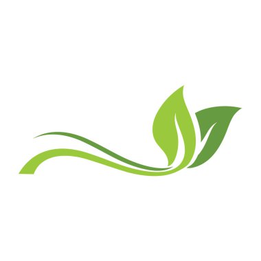 Doğa yaprağı eko yeşil logo simgesi