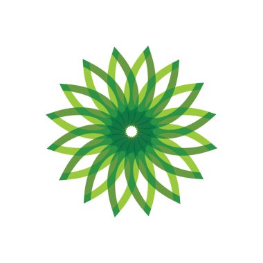 Doğa yaprağı eko yeşil logo simgesi