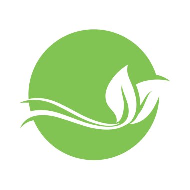 Doğa yaprağı eko yeşil logo simgesi