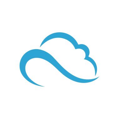 Mavi bulut logo vektörü