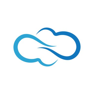 Mavi bulut logo vektörü