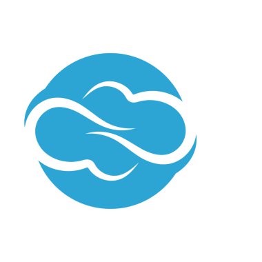 Mavi bulut logo vektörü