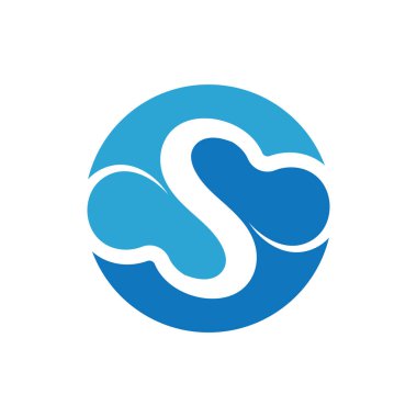 Mavi bulut logo vektörü