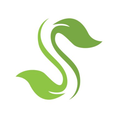 Vejetaryen yaprağı yeşil eko logo doğa