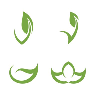 Vejetaryen yaprağı yeşil eko logo doğa