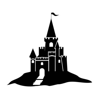 Castle vektör resimleme simgesi logosu
