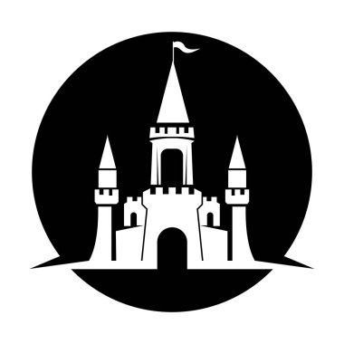 Castle vektör resimleme simgesi logosu