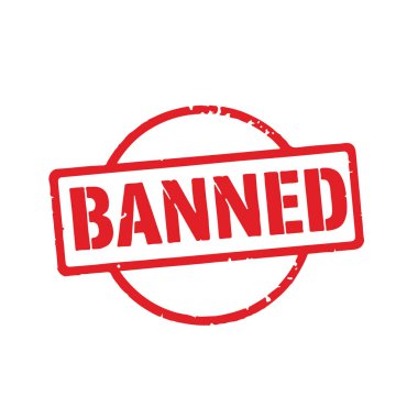 yasaklı kauçuk damga simgesi 