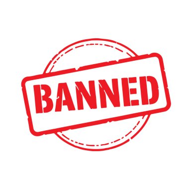 yasaklı kauçuk damga simgesi 